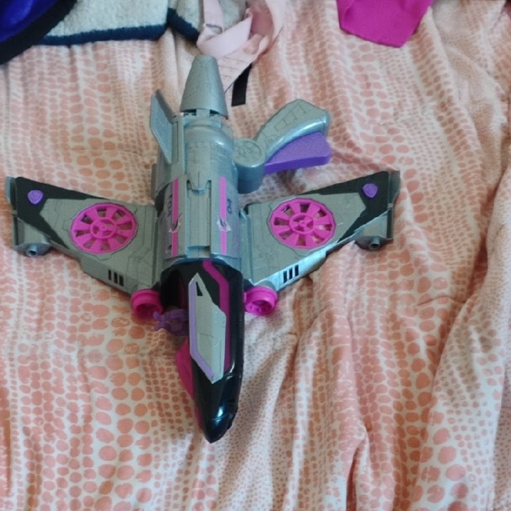Kids Space Adventure Toy Plane - Gray and Pink. Paw Patrol Skye Jet